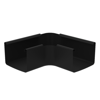 Narożnik uniwersalny 90° do rynny stalowej kwadratowej ⌀ 135 firmy KROP kolor czarny